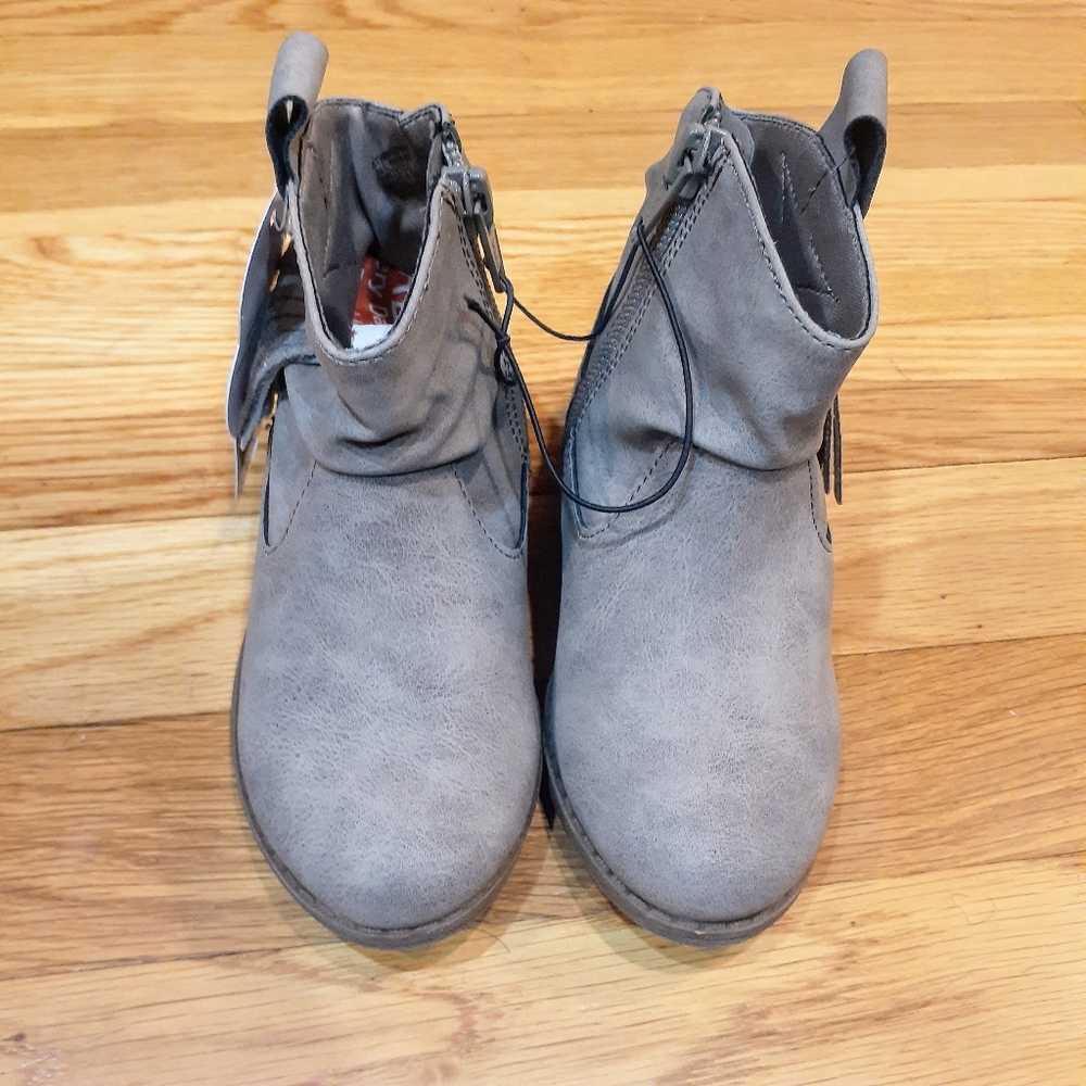 Wonder Nation Flexible  Girls Western  Fashion Cowboy Boots Size 8 Taupe